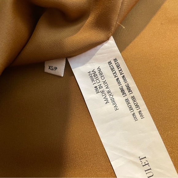 Revolve Capulet Tan Suede Leather Two-Way Zip Mini Skirt Size X-Small - Picture 6 of 10